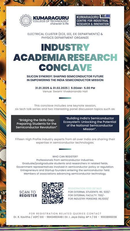 Industry Academia Research Conclave - Silicon Synergy: Shaping Semiconductor Futures in Empowering the India Semiconductor Mission 2025